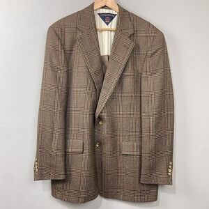 Vintage Tommy Hilfiger Blazer Sport Coat Size 42L Tweed Wool USA Academia Preppy
